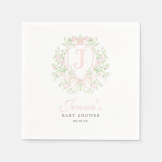 Vornehme Crest-Baby-Shower-Einladung Serviette