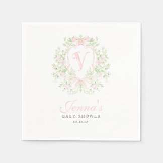 Vornehme Crest-Baby-Shower-Einladung Serviette