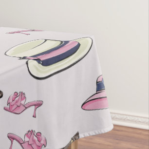 Vornehme Derby-Hut & Schuh / Derby-Party Pink  Tischdecke