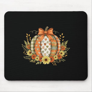 Vornehme florale Herbst-Kürbis-Spitze Coquette-Sch Mousepad