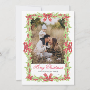 Vornehme Foto-Weihnachtskarte  Einladung