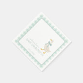 Vornehme Gans Baby Shower Servietten (Ecke)