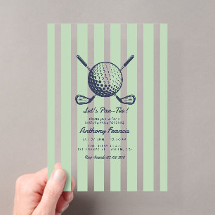 Vornehme Golf-Geburtstagsfeier im Country Club Acryleinladungen