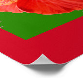 Vornehme Grödner für Red Hibisken Custom Blume Quo Poster (Ecke)