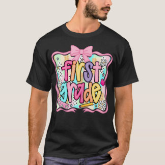 Vornehme Grundschullehrerin Groovy Floral Coquette T-Shirt
