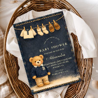 Vornehme Karo-Teddybär-Baby-Party