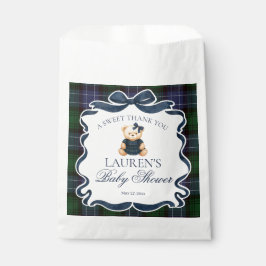 Vornehme Kokette Bär Plaid Baby Shower Dessert Geschenktütchen