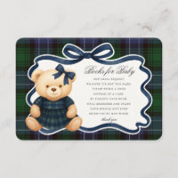 Vornehme Kokette Bär Plaid Bücher für Baby Karte