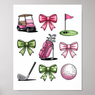 Vornehme Kokette Golf für Frauen Mädchen Poster