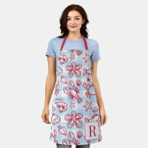 Vornehme Küsten-Meeresfrüchte-Gingham-Küchendekora