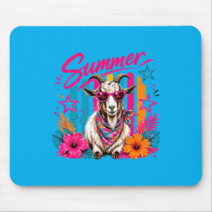 Vornehme Küstenziege Sommer Gestreift Retro Grafik Mousepad