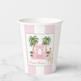 Vornehme Palm Beach Hochzeits- / Junggesellinnenpa Pappbecher