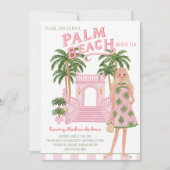 Vornehme Palm Beach Hütte Braut Tee oder Dusche Einladung (Vorderseite)