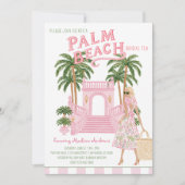 Vornehme Palm Beach Hütte Braut Tee oder Dusche Einladung (Vorderseite)