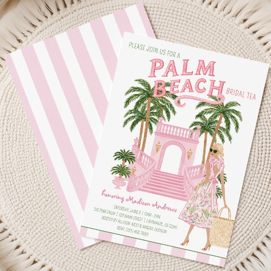 Vornehme Palm Beach Hütte Braut Tee oder Dusche Einladung