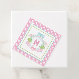 Vornehme Palm Beach-Monogramm-Krone Geschenkanhänger