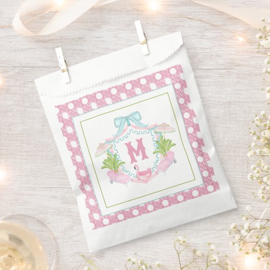 Vornehme Palm Beach-Monogramm-Krone Geschenktütchen (Ausgeschnitten)