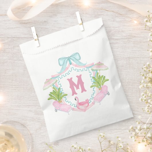 Vornehme Palm Beach-Monogramm-Krone Geschenktütchen (Ausgeschnitten)