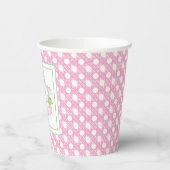 Vornehme Palm Beach-Monogramm-Krone Pappbecher (Links)
