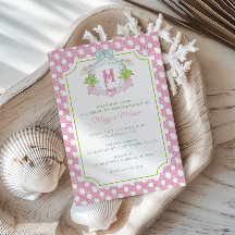 Vornehme Palm Beach-Monogramm-Krone-Party