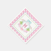 Vornehme Palm Beach-Monogramm-Krone Serviette (Ecke)