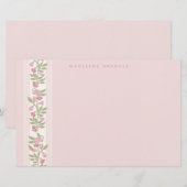 Vornehme personalisierte Blumenmuster Briefpapier (Vorne/Hinten)