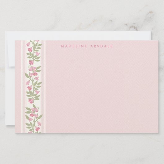 Vornehme personalisierte Blumenmuster Briefpapier (Vorderseite)