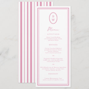 Vornehme Pfingstrose Pink Chic Monogramm Hochzeits Einladung