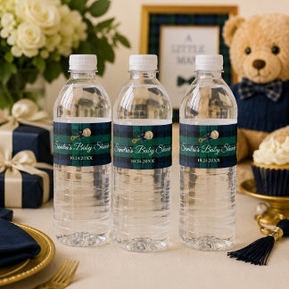 Vornehme Polo-Teddybär-Baby-Party Wasserflaschenetikett