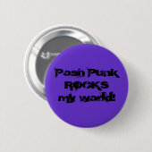 Vornehme PunkROCKSmy Welt! Button (Vorne & Hinten)