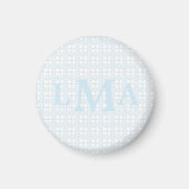Vornehme südliche Gingham-Monogramm-Abschlussfeier Magnet (Vorne)