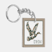 Vornehme Tarnenten Monogramm Schlüsselanhänger (Vorderseite links)