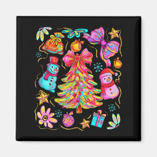 Vornehme Weihnachten Coquette Schleife Spitze Fröh Magnet