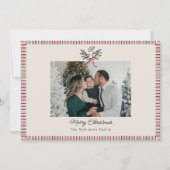 Vornehme Weihnachtskarte mit Monogramm und Familie (Vorderseite)