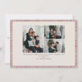 Vornehme Weihnachtskarte mit Monogramm und Familie (Rückseite)