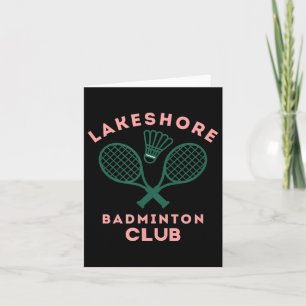 Vornehmer Badminton-Club am See mit süßer Grafik  Karte
