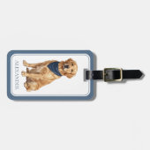 Vornehmer Golden Retriever Gepäckanhänger (Vorderseite horizontal)