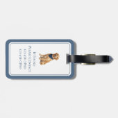 Vornehmer Golden Retriever Gepäckanhänger (Rückseite horizontal)