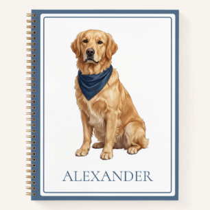Vornehmer Golden Retriever Personalisiert Notizblock