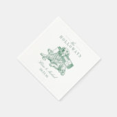 Vornehmer Hellgrüner Golden Retriever Hochzeit Serviette (Ecke)