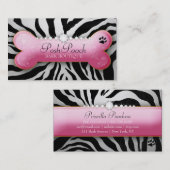 Vornehmer SilberZebra des Hündchen-311 Visitenkarte (Vorne/Hinten)