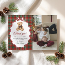 Vornehmer Teddy-Bär-Weihnachts-Baby-Shower-Foto