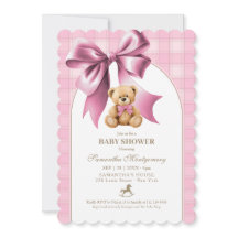 Vornehmer Teddybär Rosa Karo Mädchen Baby Shower