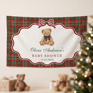 Vornehmer Teddybär Weihnachten Baby Shower Banner