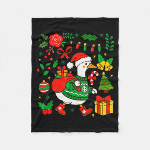 Vornehmer Weihnachtsmann Santa Gooses Bow Xmas Bau Fleecedecke