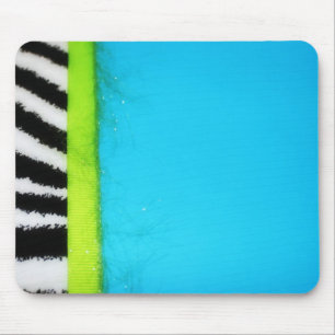 Vornehmer Zebra auf blauem Mousepad