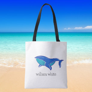 Vornehmes Blauwal-Personalisiertes Süß Tasche