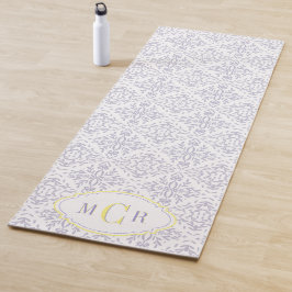 Vornehmes Französisch Blau Weiß Gelb Weiß Gittermu Yogamatte