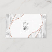 Vornehmes Logo für den Gold Glitzer-Marmor Agate Visitenkarte (Vorderseite)