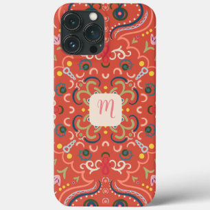 Vornehmes Monogramm & Bunt  Case-Mate iPhone Hülle